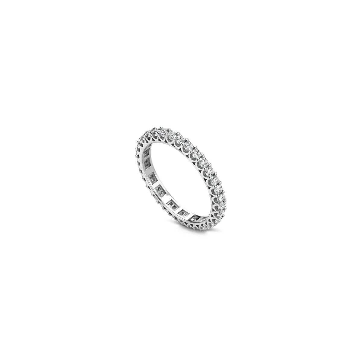 AuriA 18kt White Gold Thread Ring with Natural Diamonds