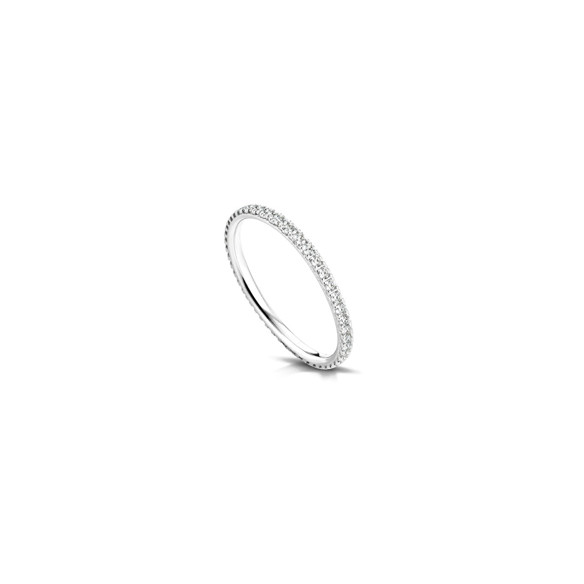 AuriA 18kt White Gold Eternity Ring with Colored Diamonds