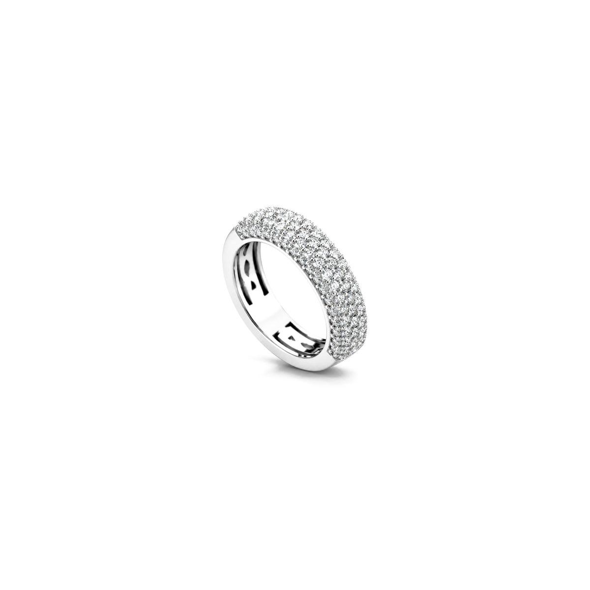 AuriA 18kt White Gold Natural Diamond Band Ring