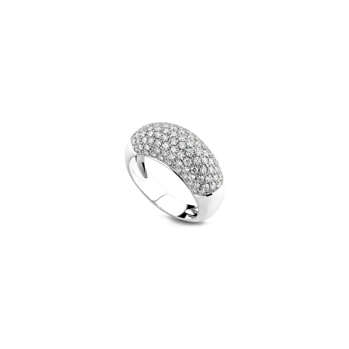 AuriA 18kt White Gold Natural Diamond Band Ring