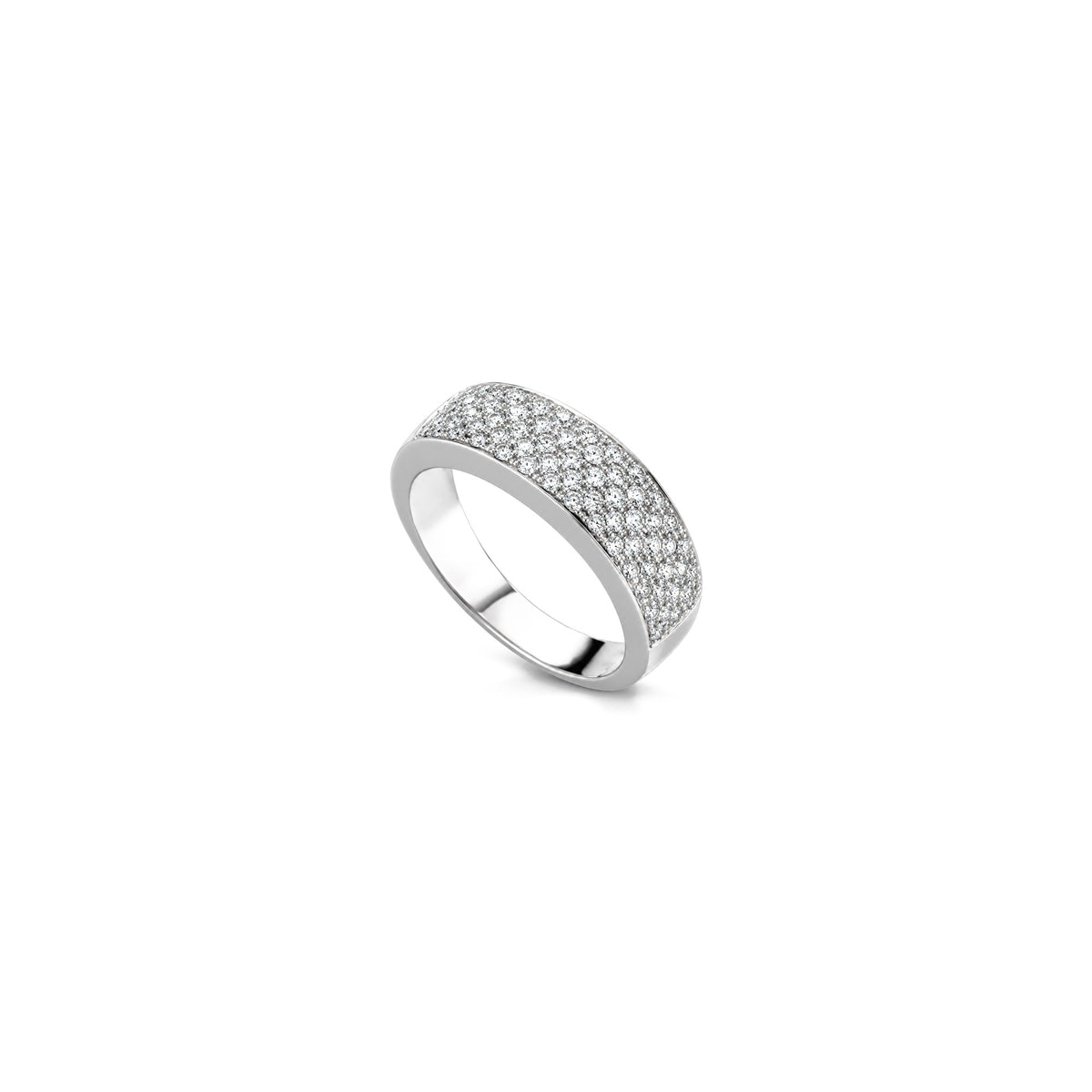 AuriA 18kt White Gold Natural Diamond Band Ring