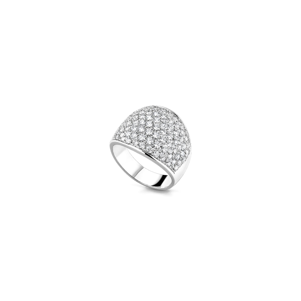 AuriA 18kt White Gold Natural Diamond Band Ring