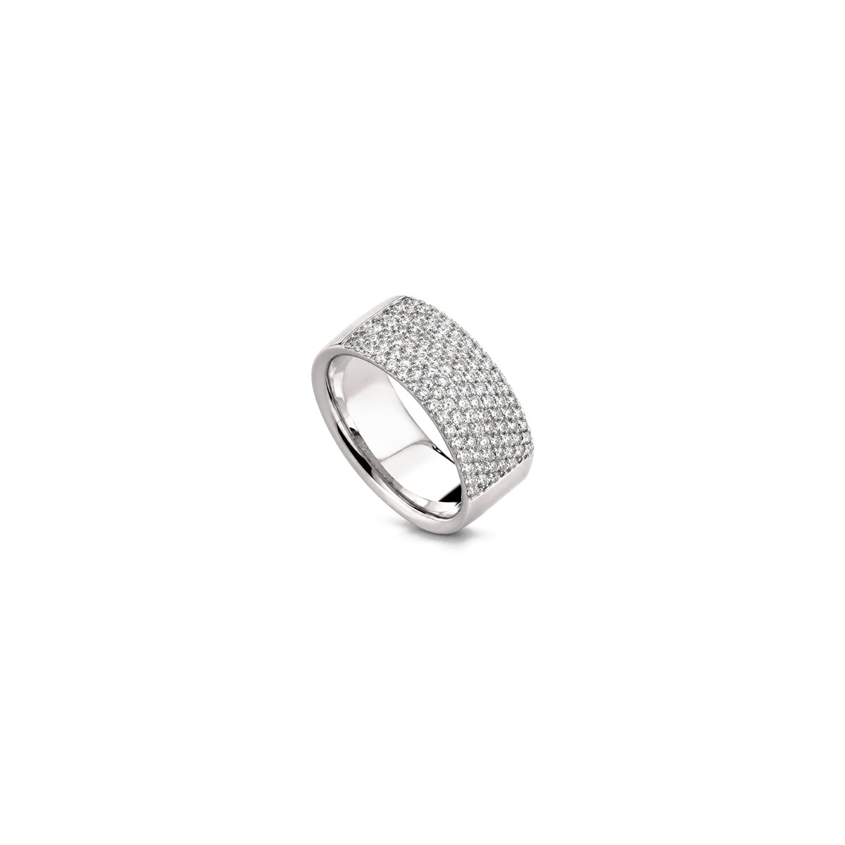 AuriA 18kt White Gold Natural Diamond Band Ring