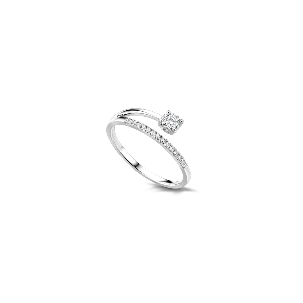 Anillo Jungle con Diamantes Naturales Oro Blanco 18kt AuriA