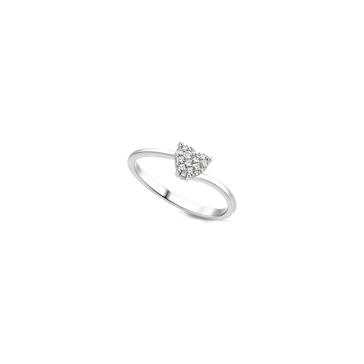 Pretty Ring with Natural Diamonds 18kt White Gold AuriA