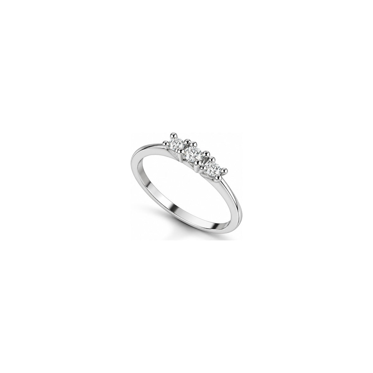 AuriA Divina 2 Trilogy Ring with Natural Diamonds in 18kt White Gold