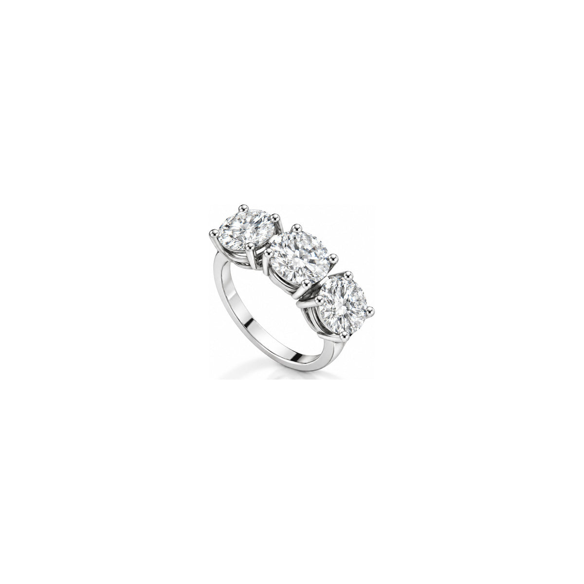 AuriA 18kt White Gold Trilogy Lux Ring with Natural Diamonds