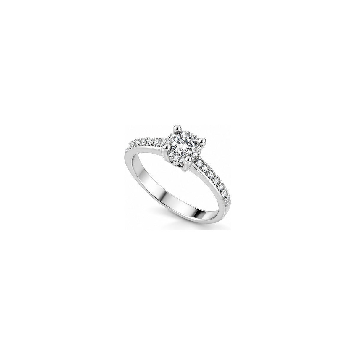 Chic 18kt White Gold Natural Diamond Ring AuriA