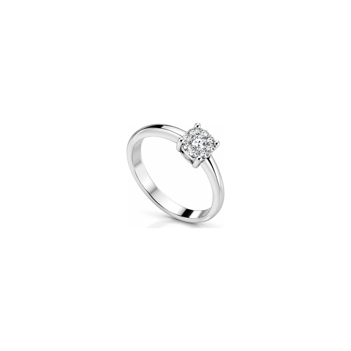 AuriA 18kt White Gold Diamond Ring with Natural Diamonds