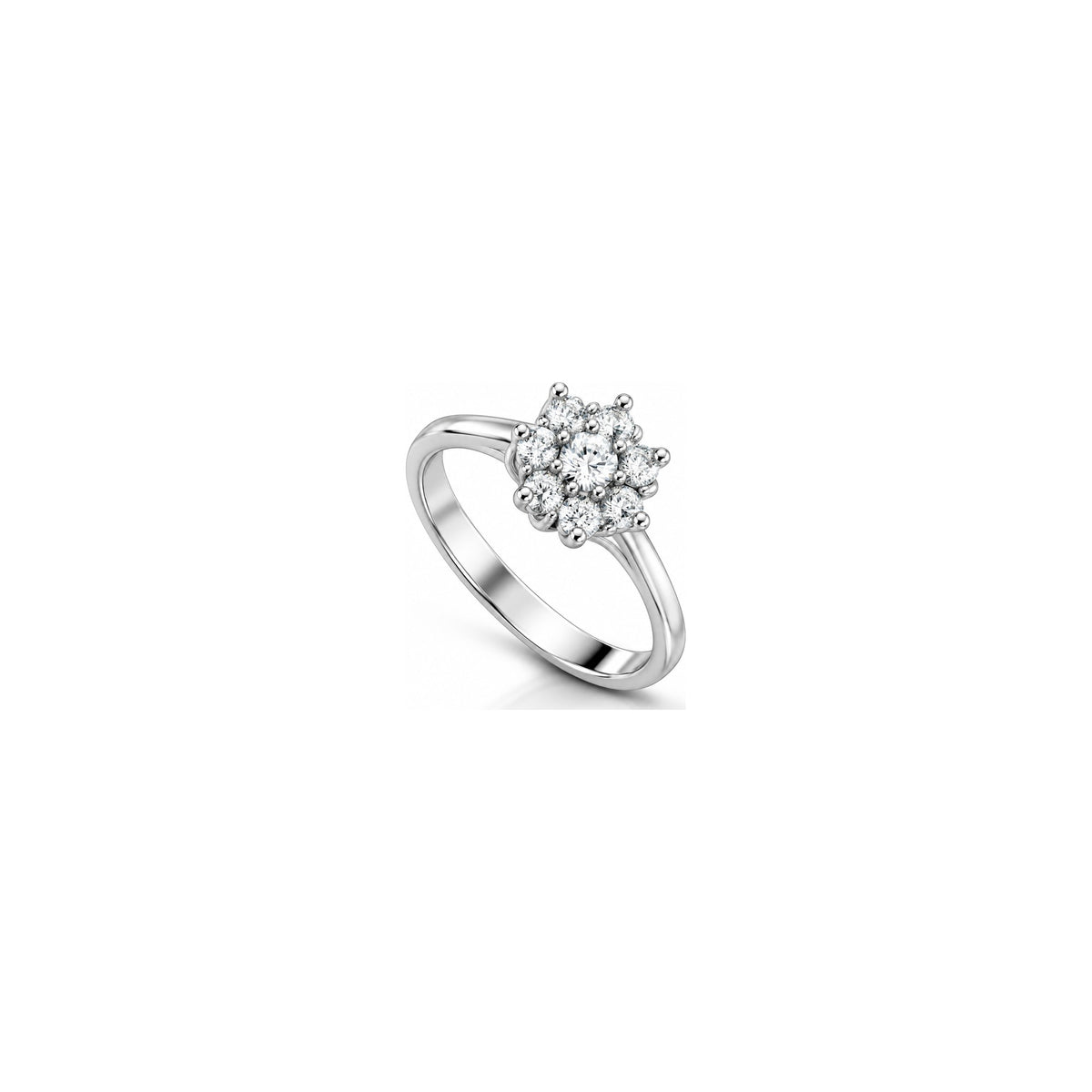 Snow Ring with Natural Diamonds in 18kt White Gold AuriA