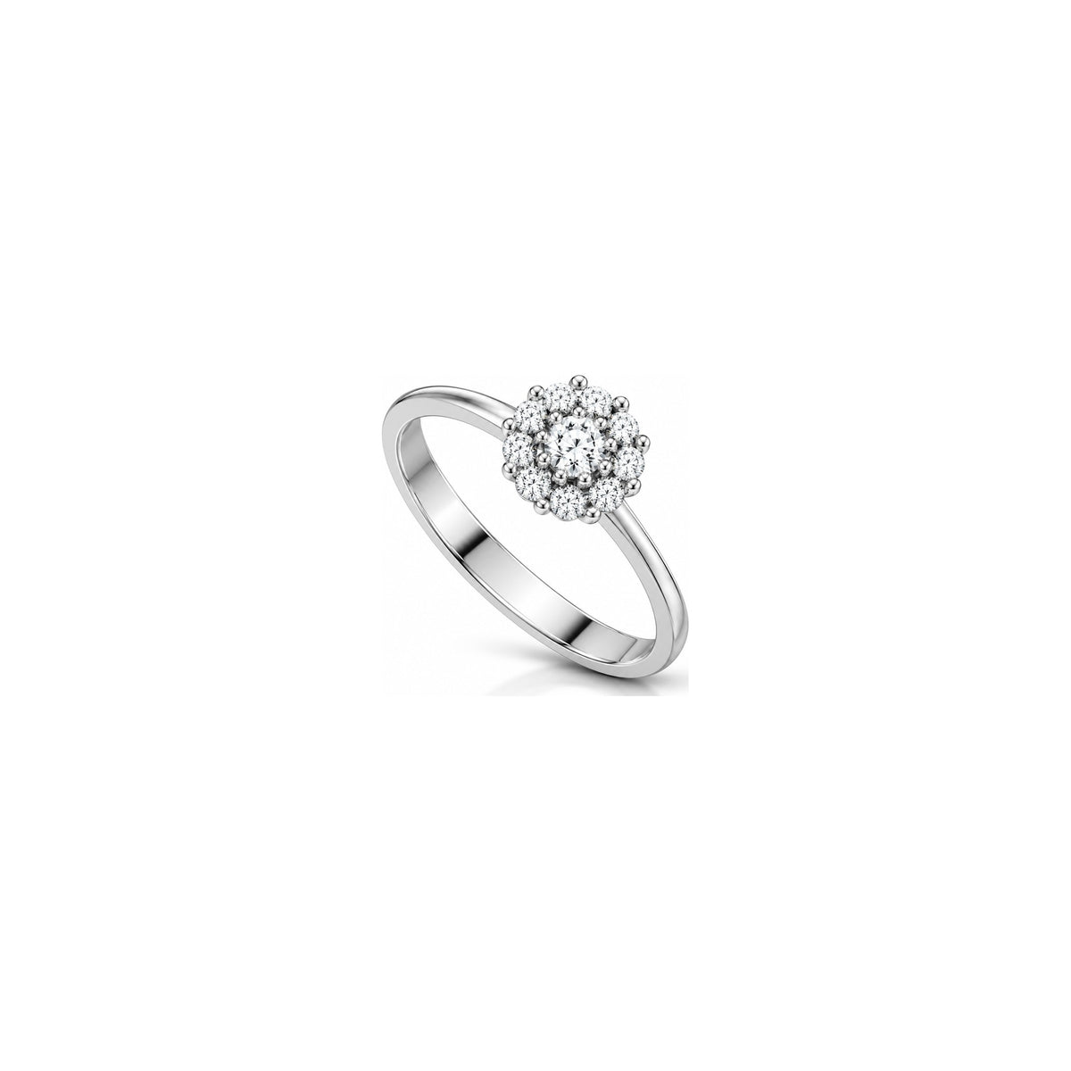 AuriA 18kt White Gold Soul Ring with Natural Diamonds