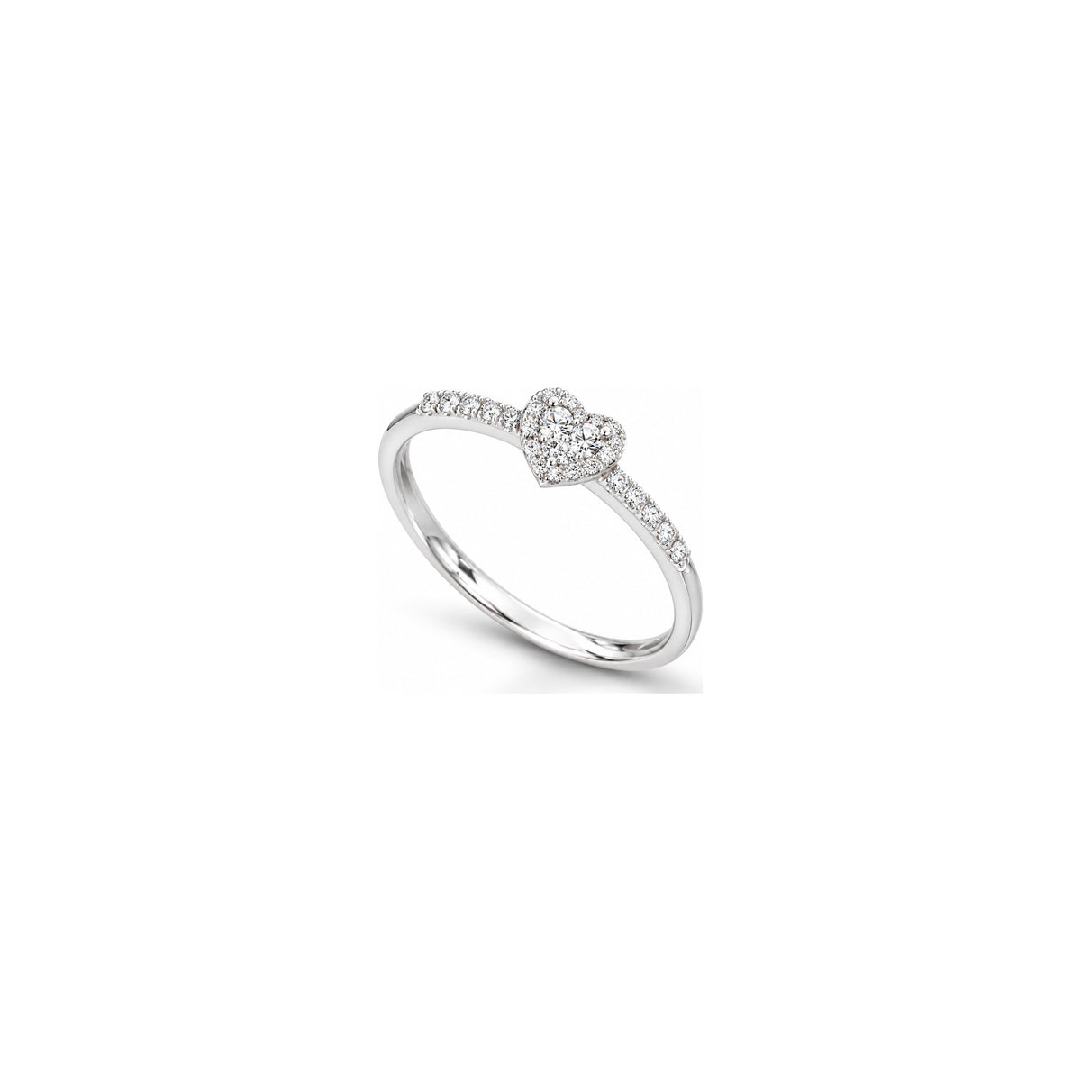 Queen 1 Ring with Natural Diamonds 18kt White Gold AuriA
