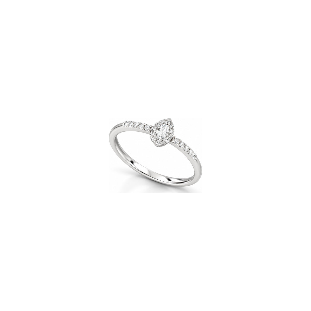 Queen 3 Ring with Natural Diamonds in 18kt White Gold by AuriA