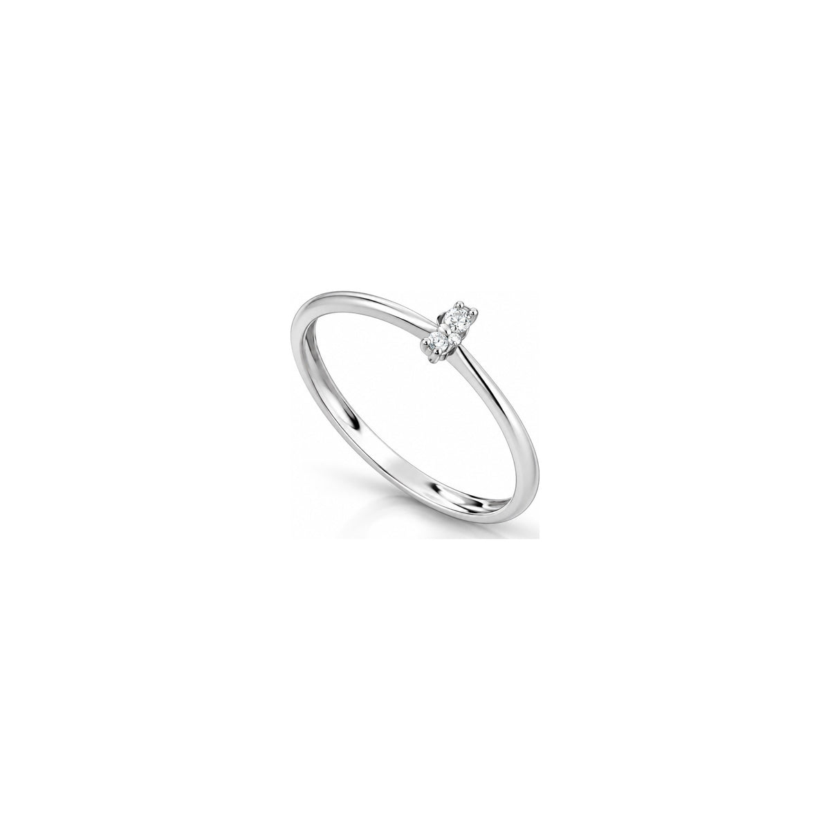 Queen 6 Ring with Natural Diamonds in 18kt White Gold AuriA