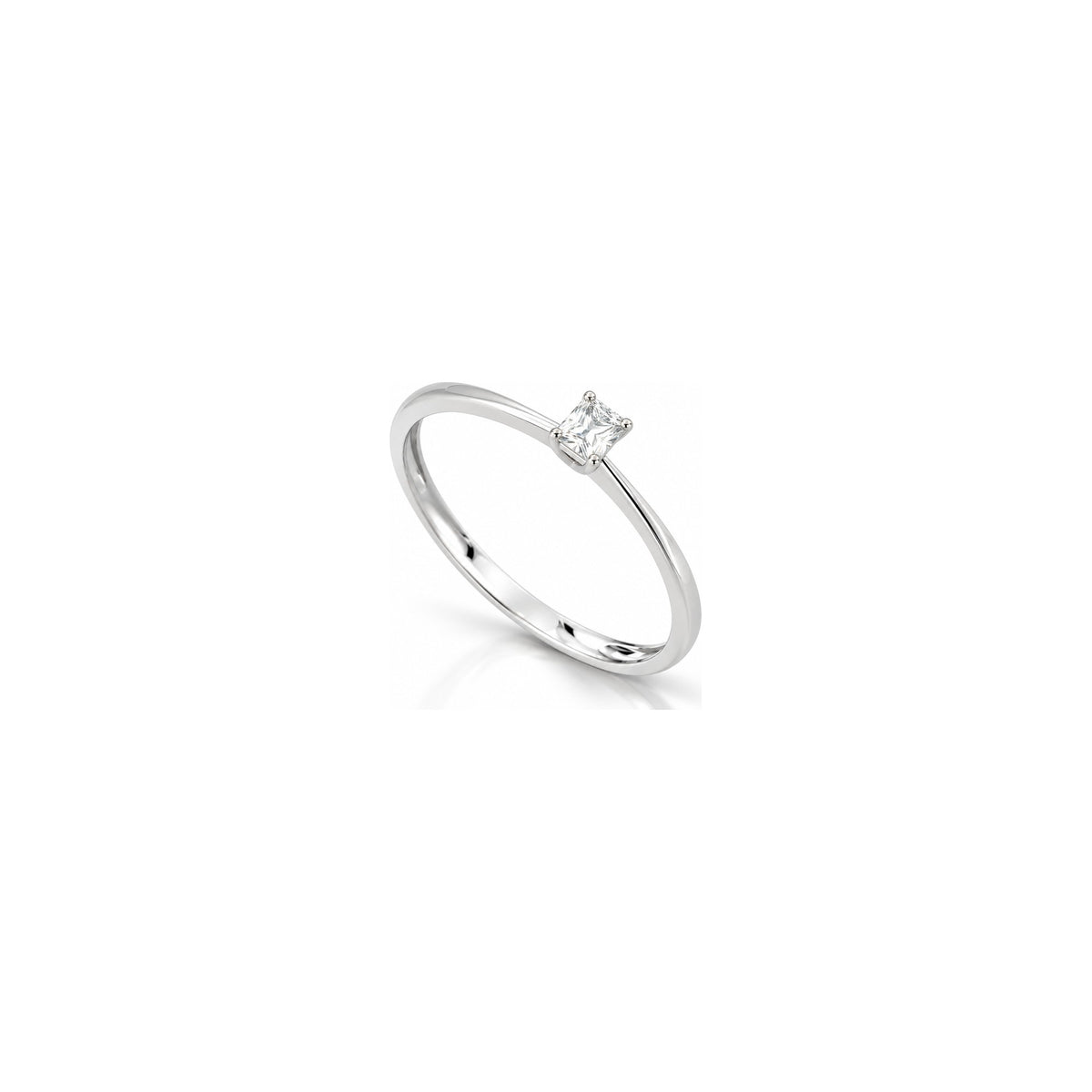 Queen 8 Ring with Natural Diamonds in 18kt White Gold AuriA