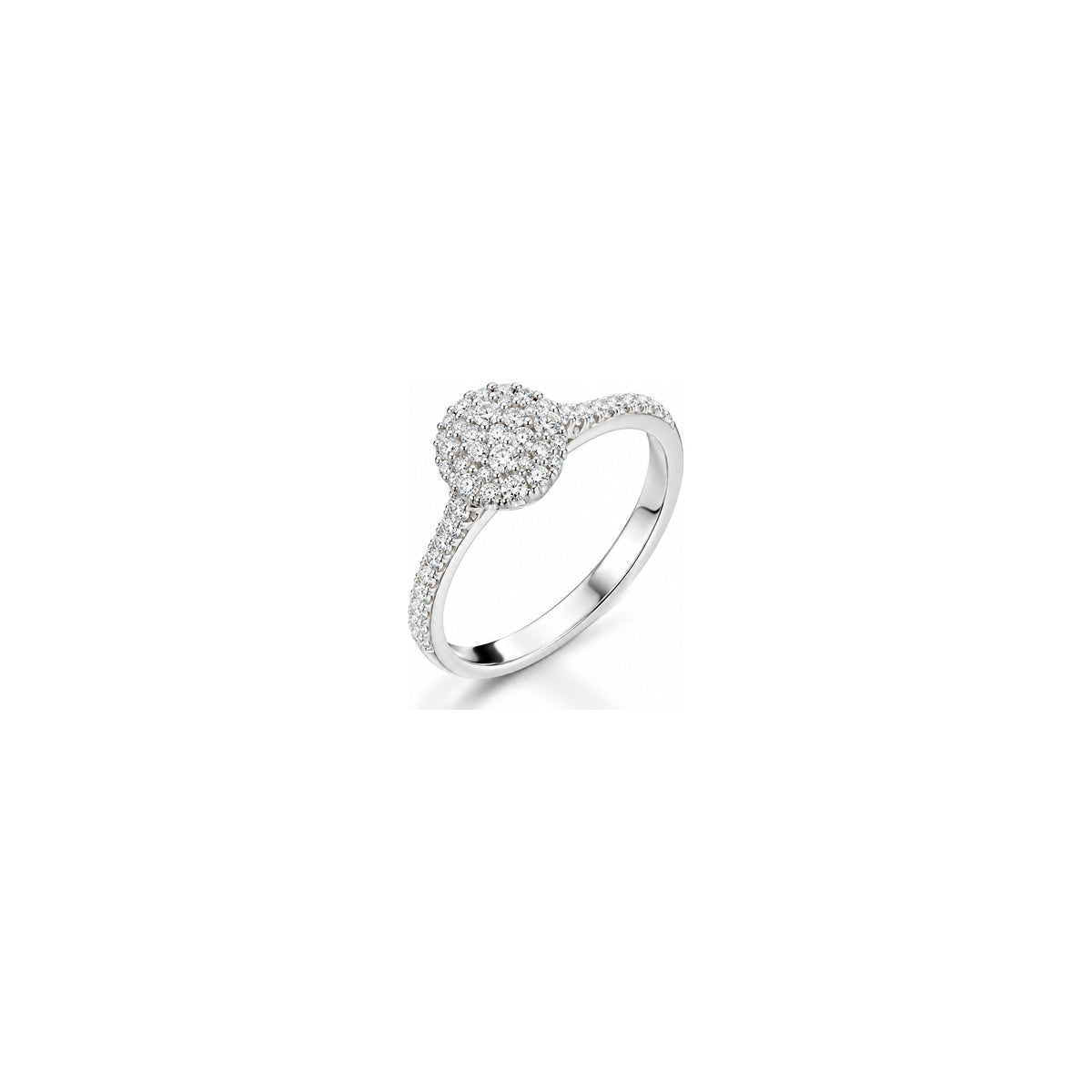 Anello Goccia Full Pavé con Diamanti Naturali in Oro 18kt