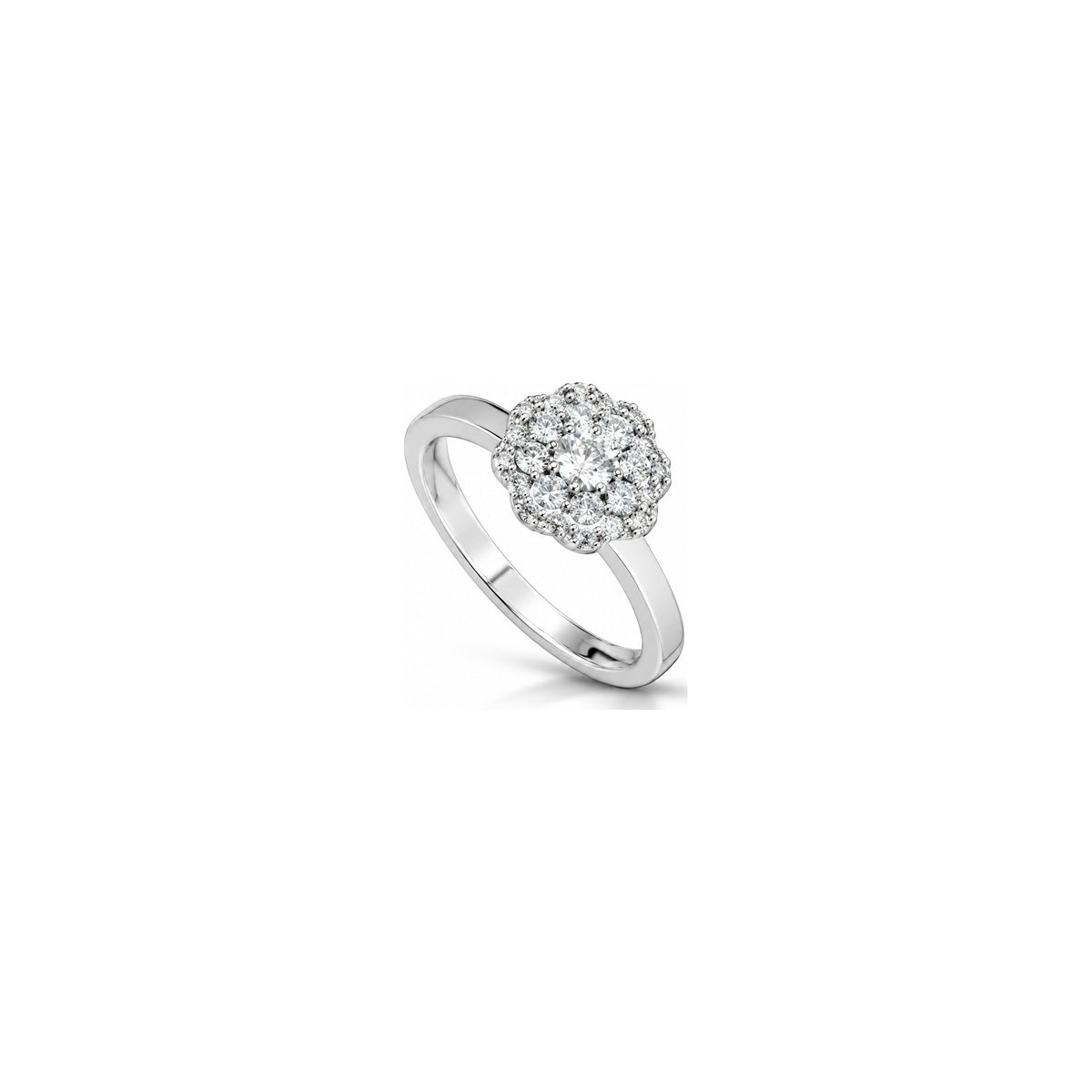 AuriA 18kt White Gold Lady Ring with Natural Diamonds