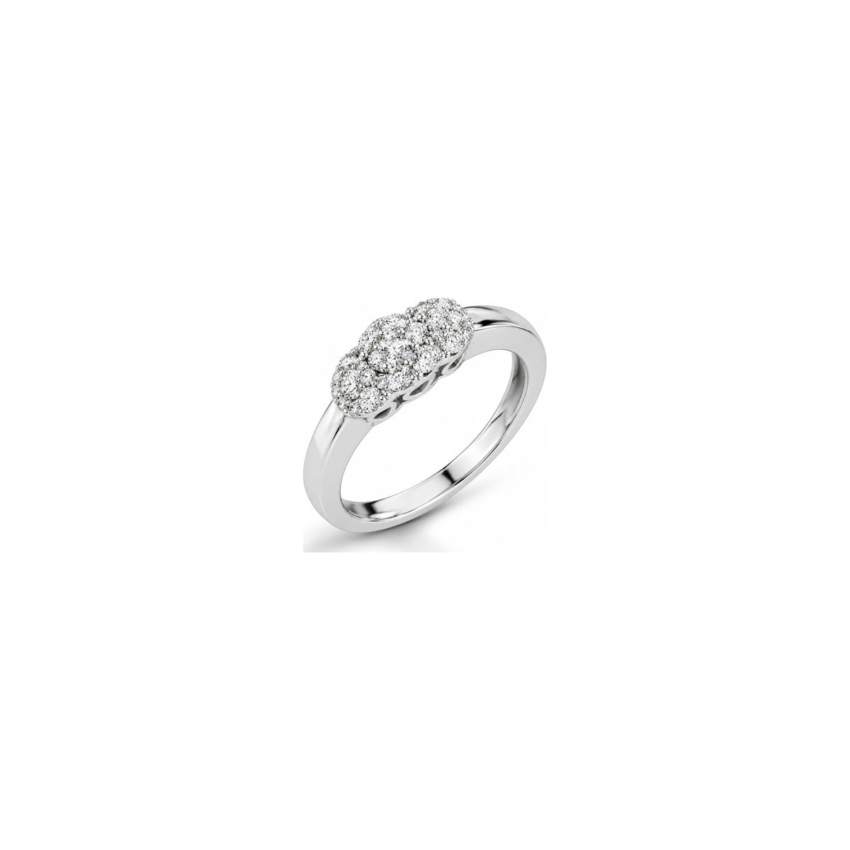 Prestige Ring with Natural Diamonds in 18kt White Gold AuriA
