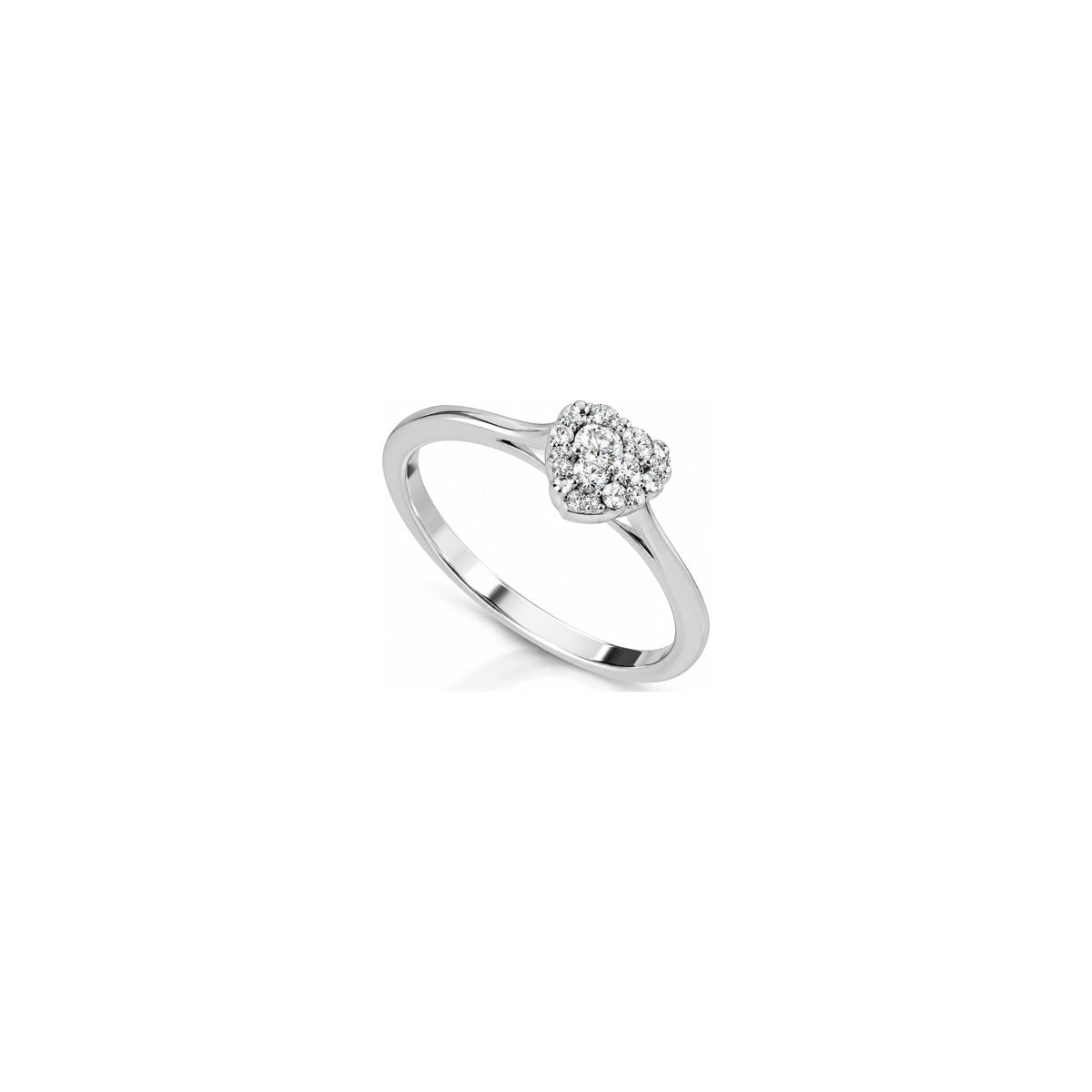 Cupido 1 Ring with Natural Diamonds in 18kt White Gold AuriA
