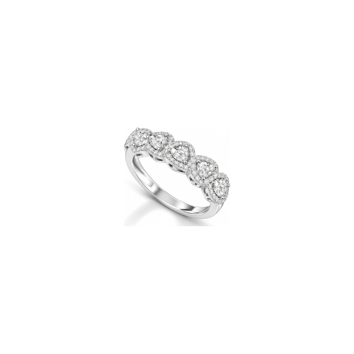 Cupido 3 Ring with Natural Diamonds 18kt White Gold AuriA