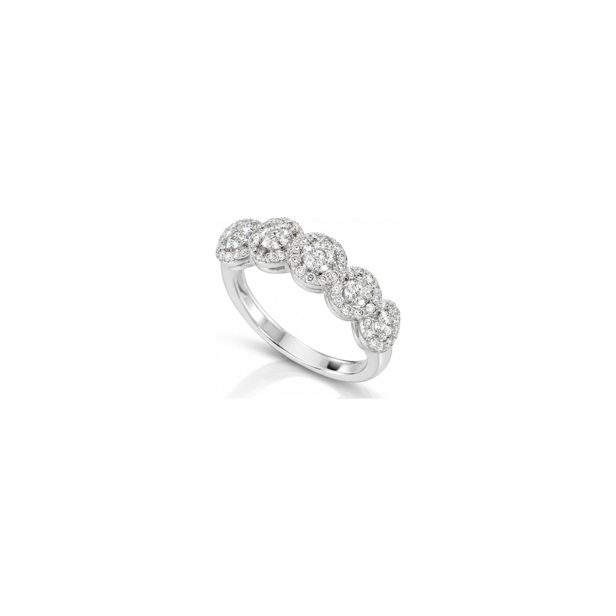 Special 3 Ring with Natural Diamonds 18kt White Gold AuriA