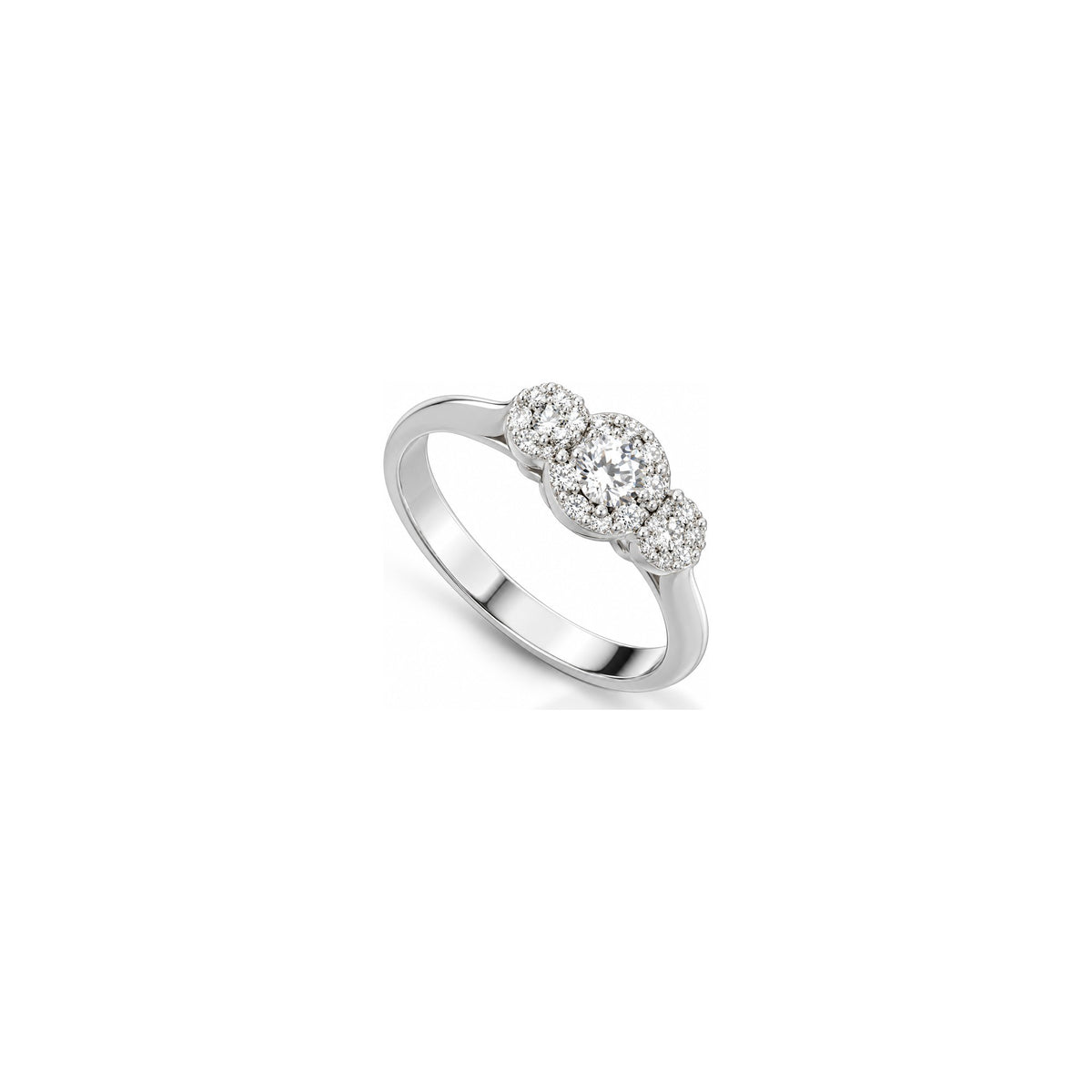 AuriA 18kt White Gold Pop Ring with Natural Diamonds
