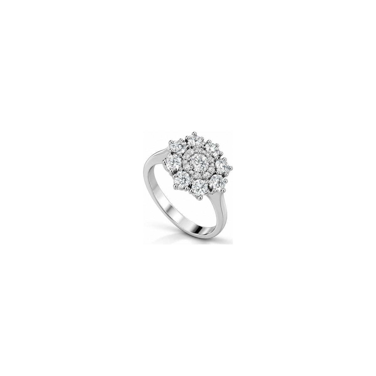 Vip Ring with Natural Diamonds in 18kt White Gold AuriA