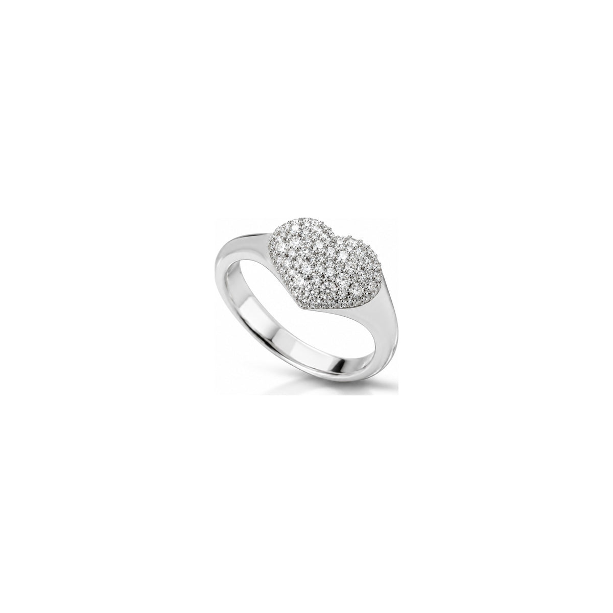 Emotion 1 Ring with Natural Diamonds in 18kt White Gold AuriA
