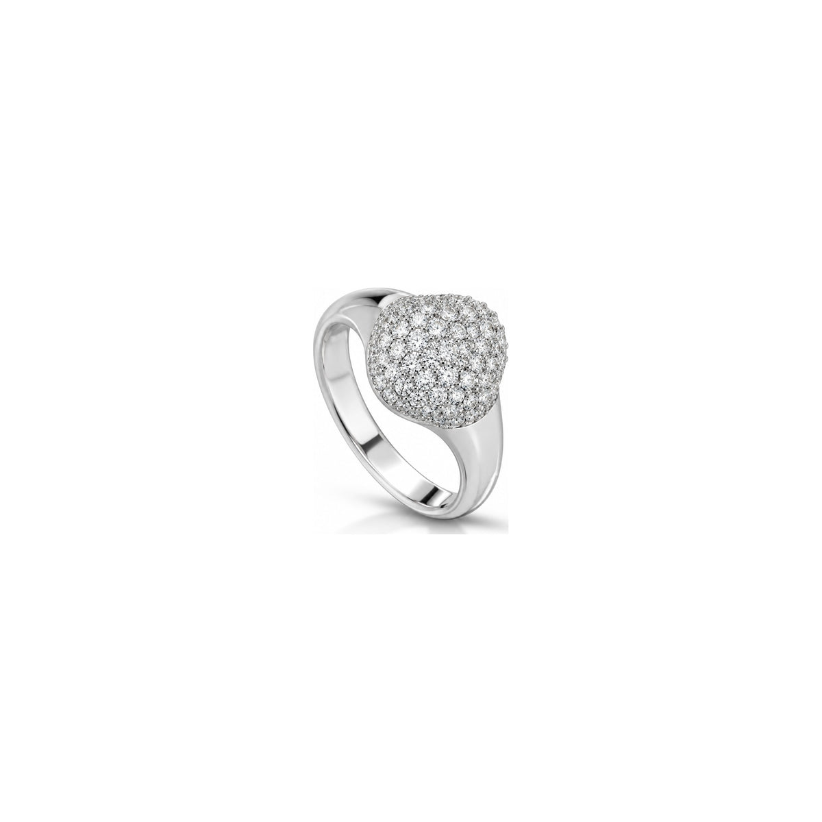 Emotion 2 Ring with Natural Diamonds 18kt White Gold AuriA