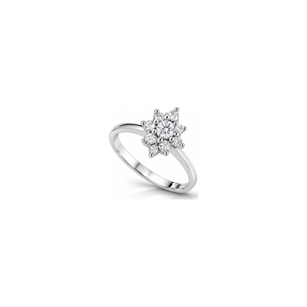Persia R Ring with Natural Diamonds in 18kt White Gold by AuriA