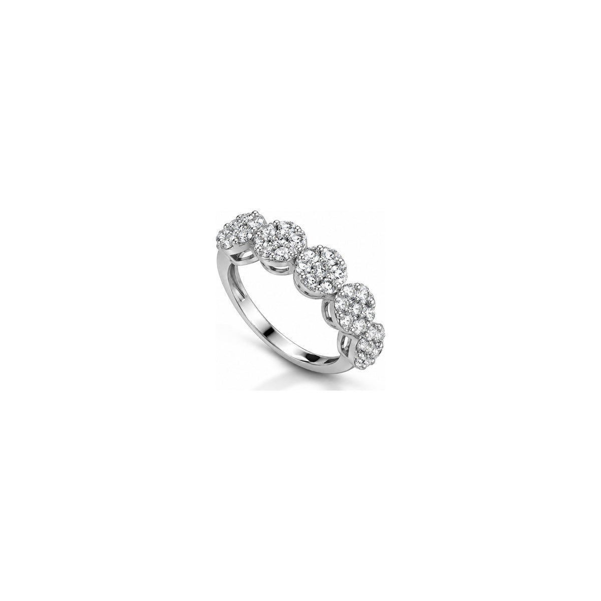 Bloom 3 Ring with Natural Diamonds in 18kt White Gold AuriA