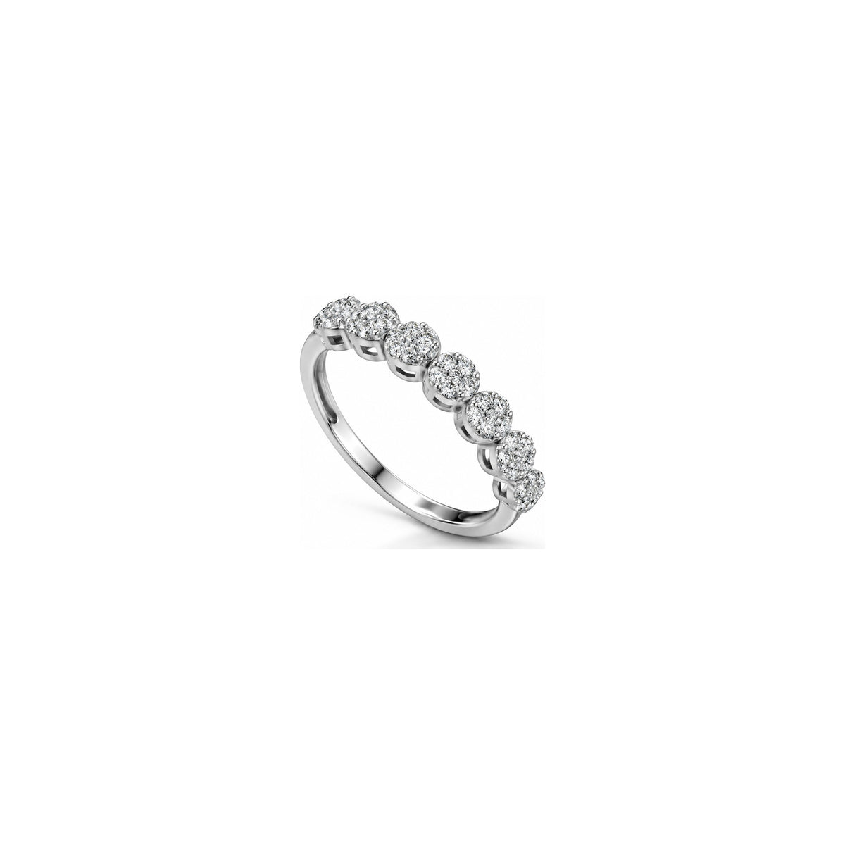 Bloom 4 Ring with Natural Diamonds in 18kt White Gold AuriA