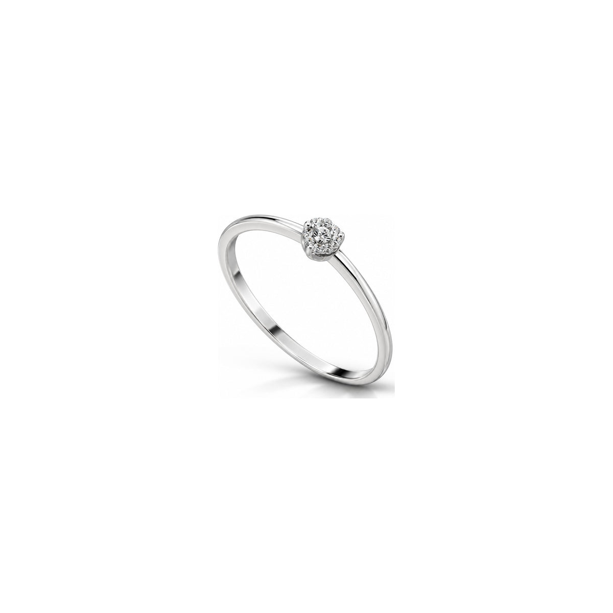 Wish 1 Ring with Natural Diamonds 18kt White Gold AuriA