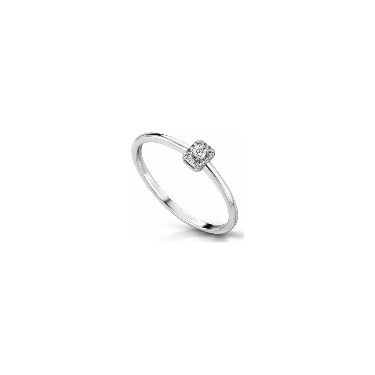 Wish 4 Ring with Natural Diamonds in 18kt White Gold AuriA