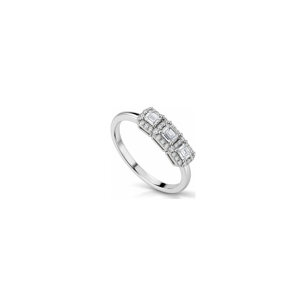 AuriA 18kt White Gold Wish 8 Ring with Natural Diamonds