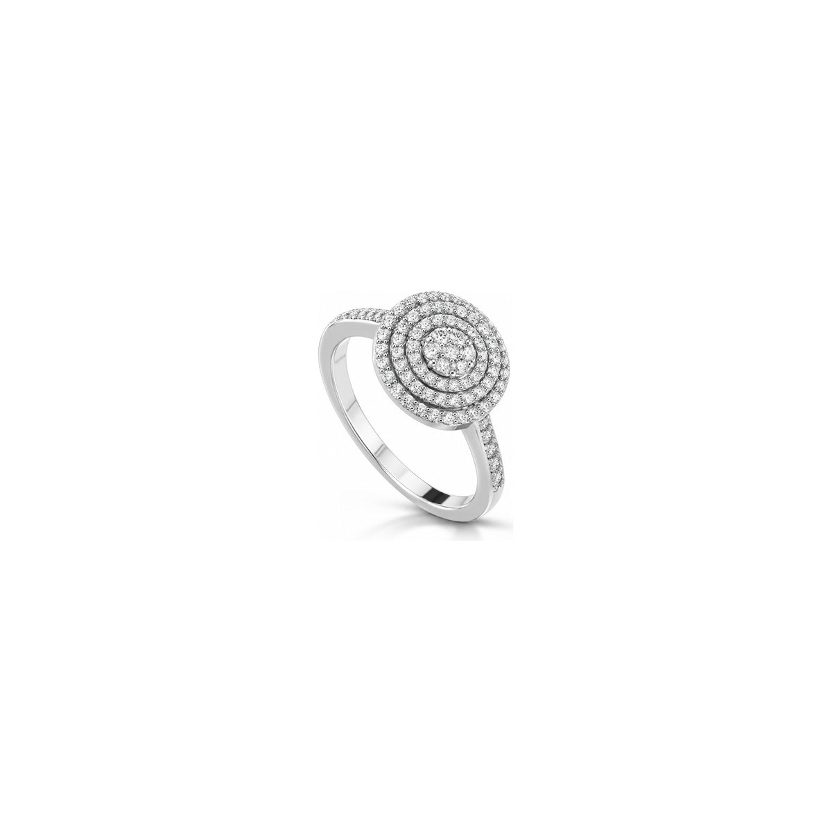 AuriA 18kt White Gold Strong 2 Ring with Natural Diamonds
