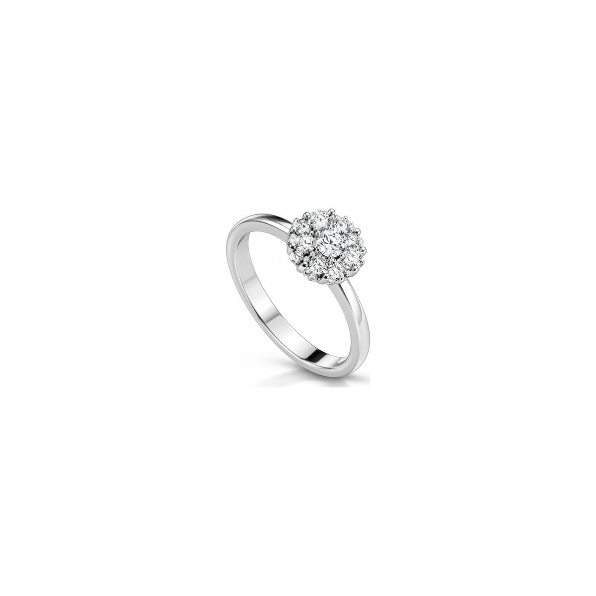 Anello Rosetta Illusion con Diamanti Naturali in Oro 18kt