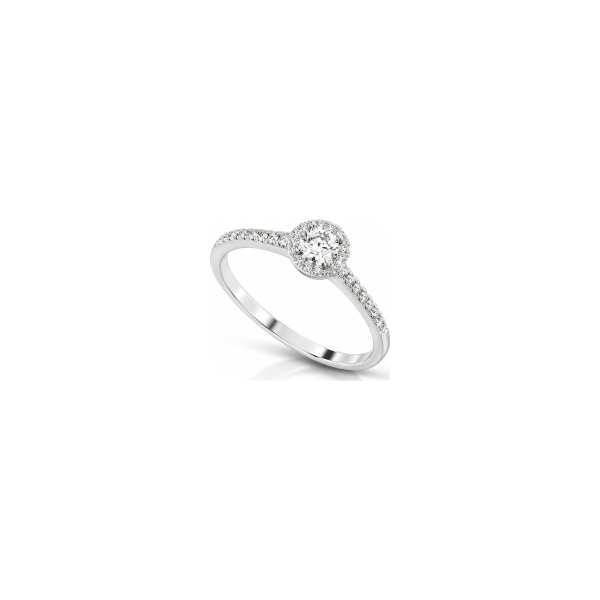 Ango 2 Ring with Natural Diamonds in 18kt White Gold by AuriA