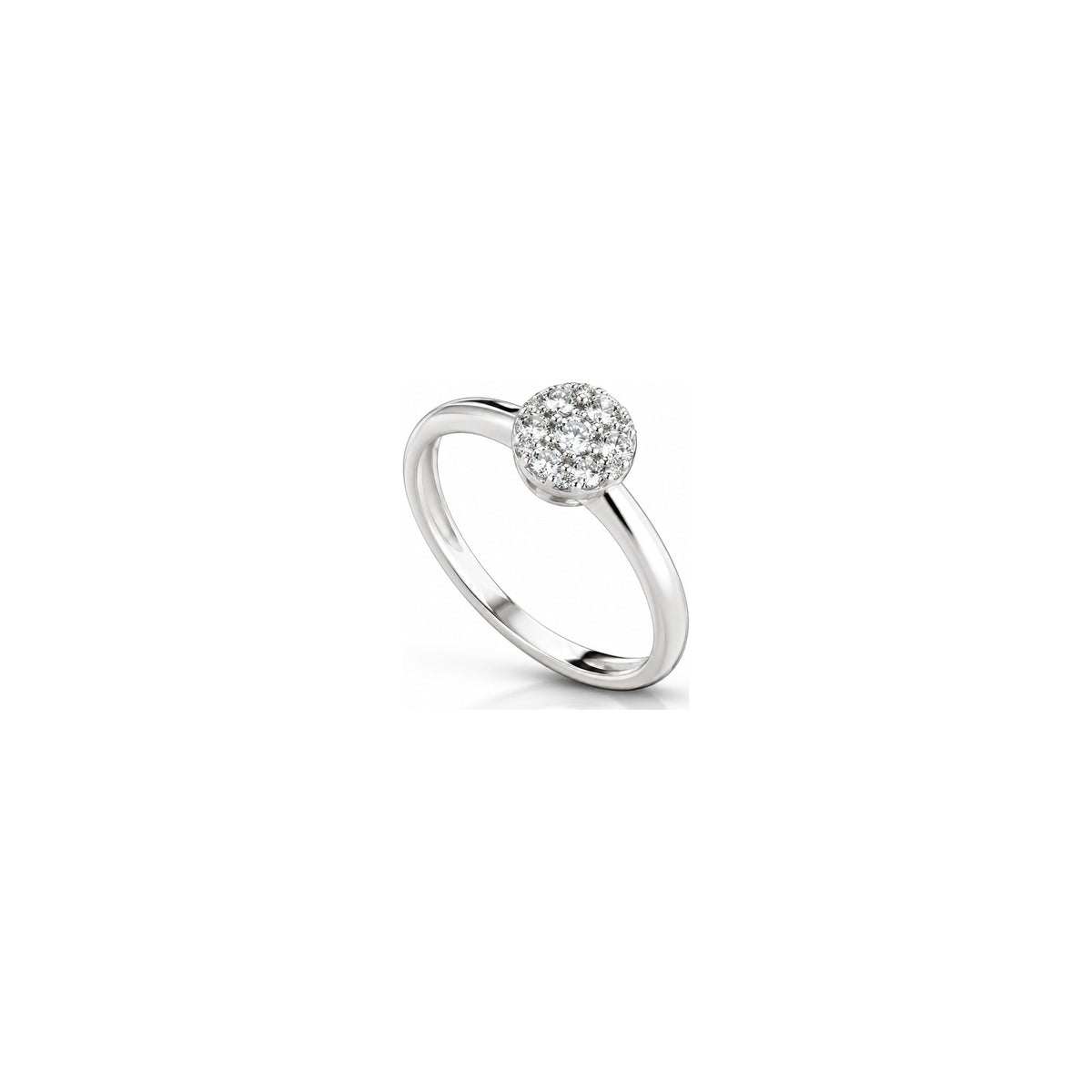 Mirage Ring with Natural Diamonds in 18kt White Gold by AuriA