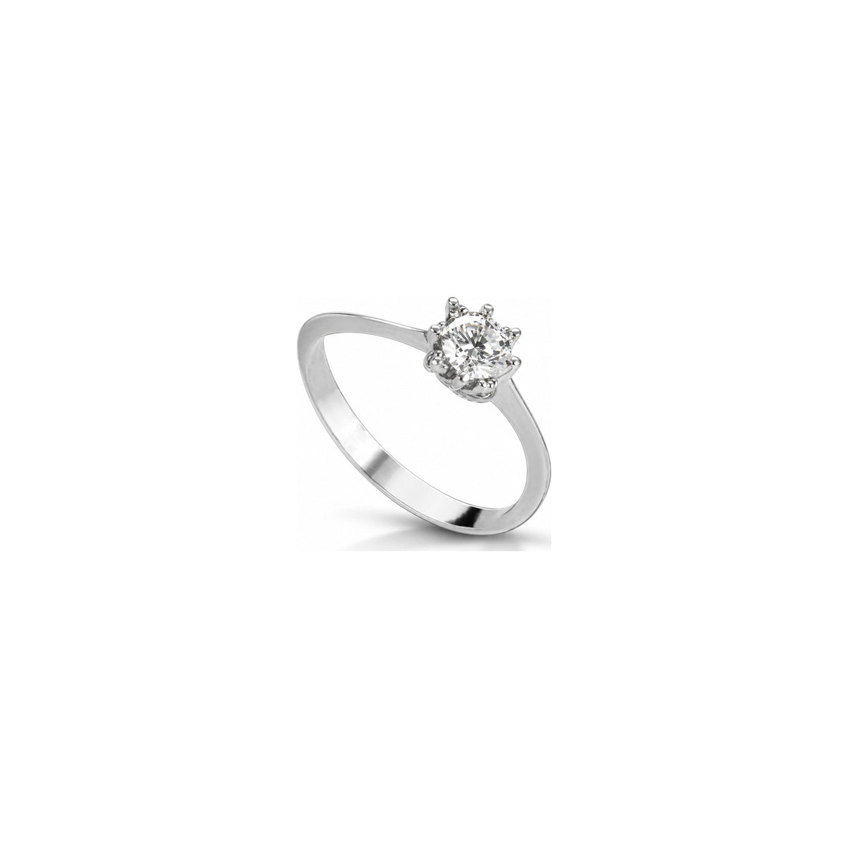 Ice Ring with Natural Diamonds in 18kt White Gold by AuriA