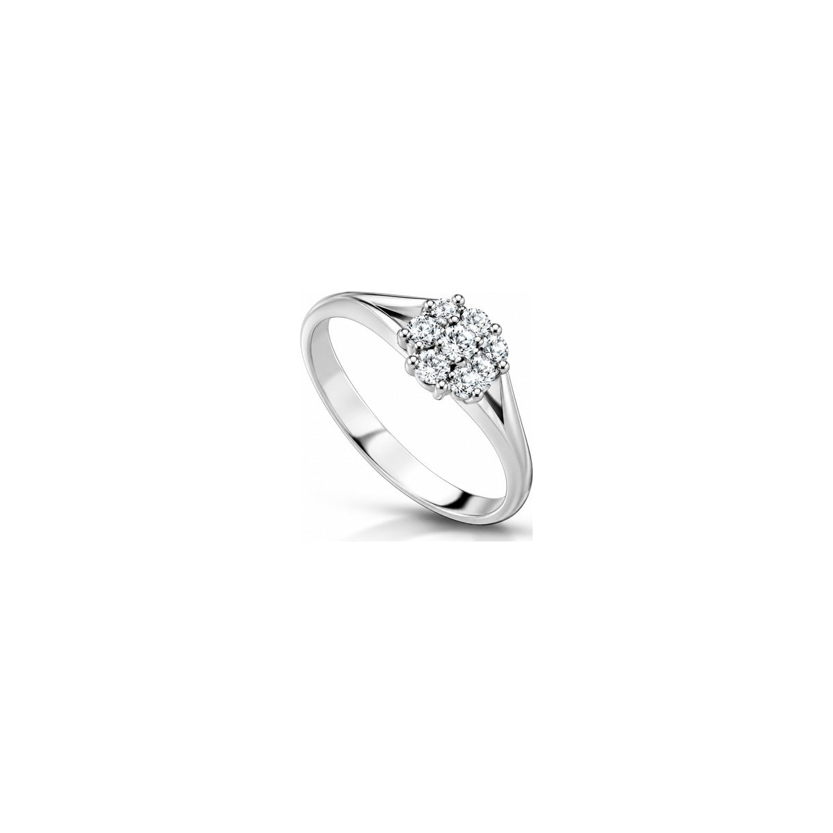 AuriA 18kt White Gold Natural Diamond Flash Ring