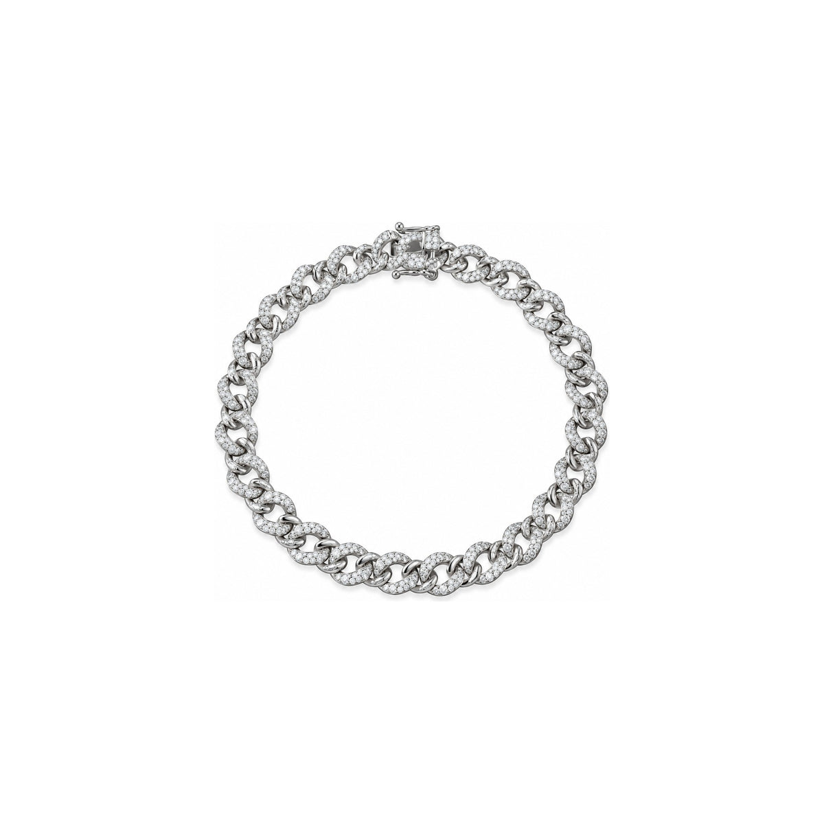 Pulsera Bond 2 con diamantes naturales y oro blanco de 18kt AuriA