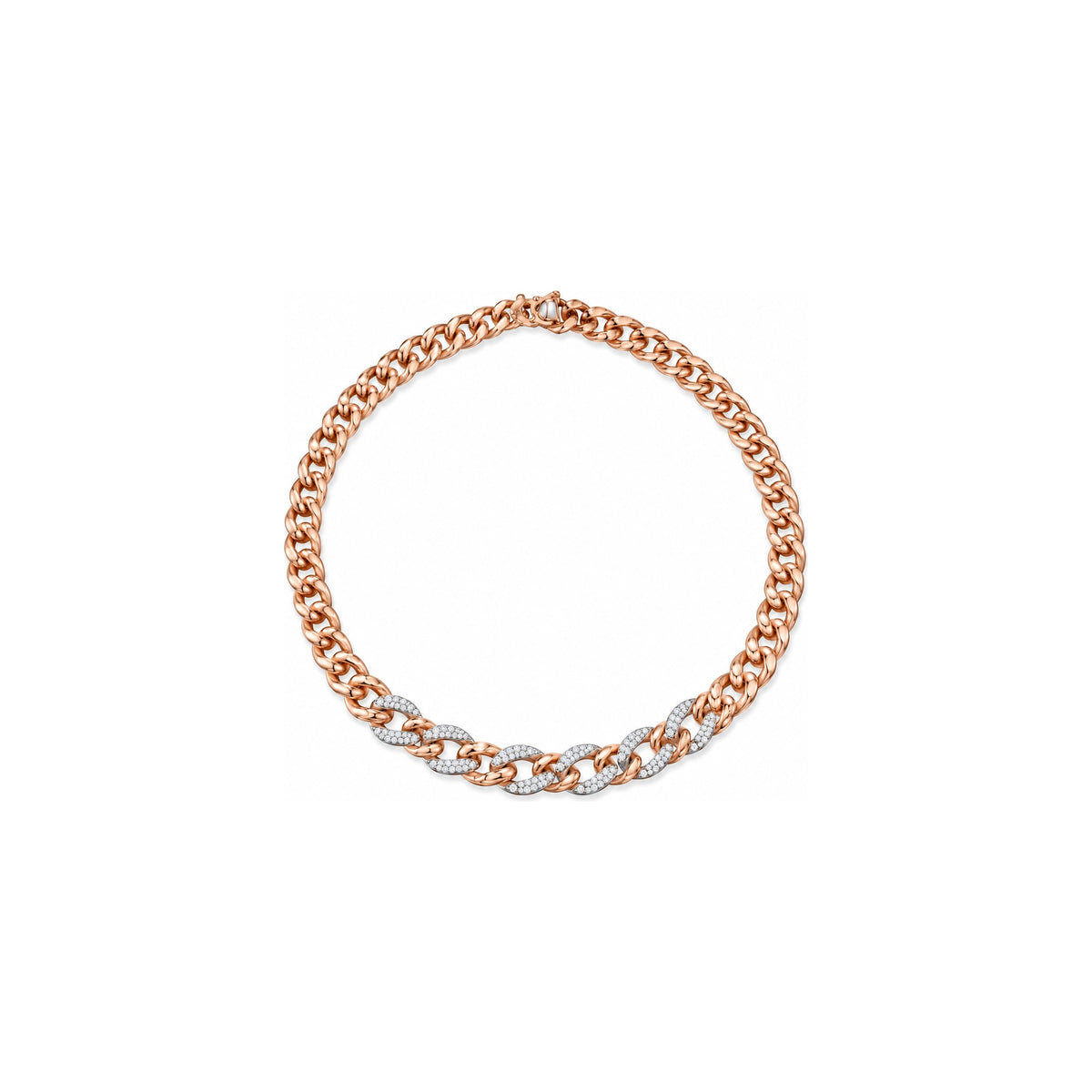 Pulsera Bond con diamantes naturales de oro rosa de 18 quilates AuriA