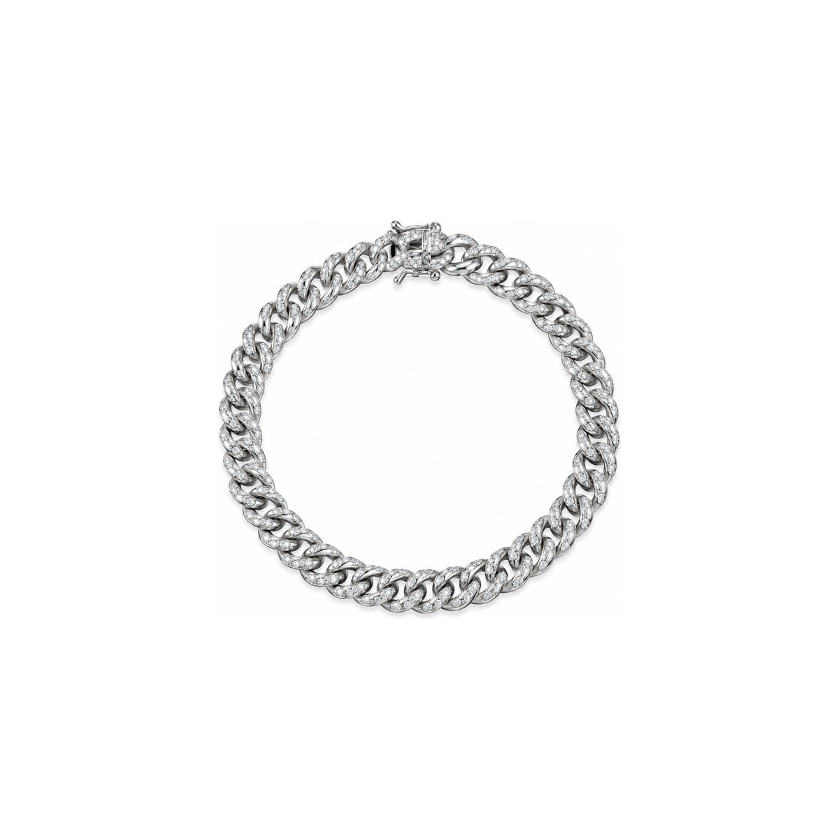 Pulsera Bond 3 con diamantes naturales y oro blanco de 18 quilates AuriA
