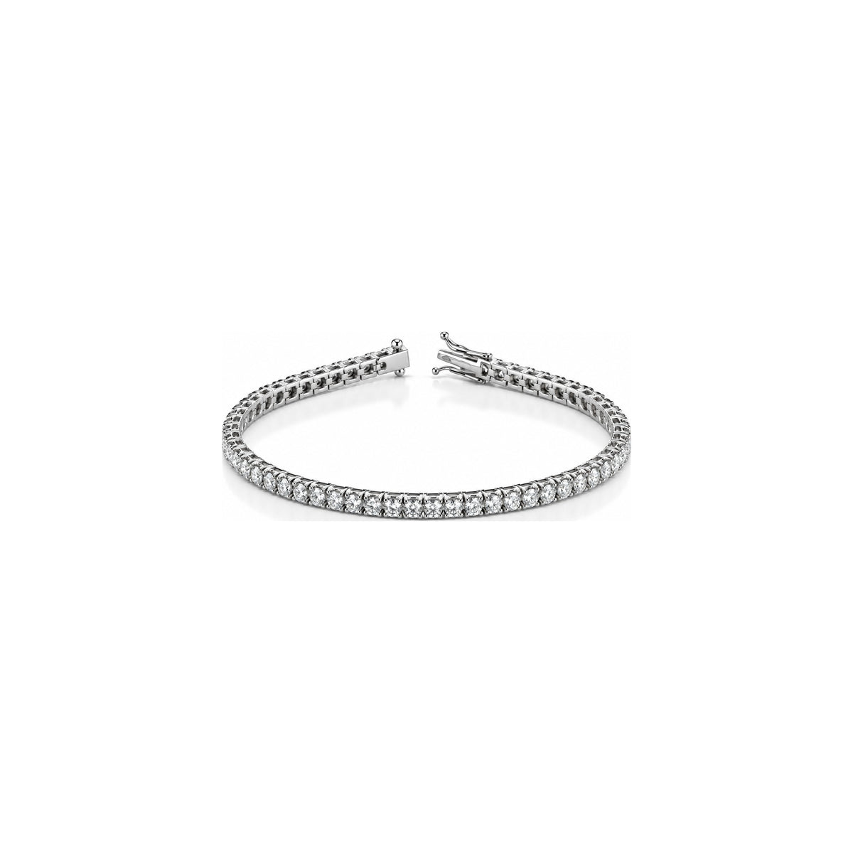 Bracciale Tennis a Filo Light con Diamanti Naturali Oro Bianco 18kt 17cm AuriA