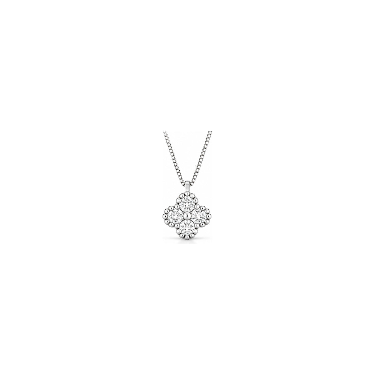 Ciondolo Ambra con Diamanti Naturali Oro Bianco 18kt AuriA
