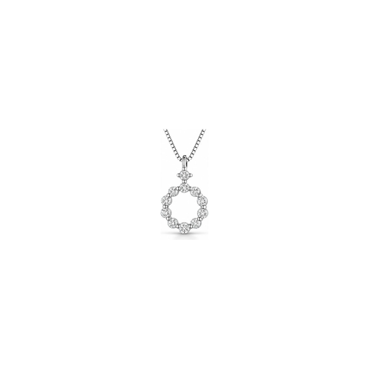 Ciondolo Hole 2 con Diamanti Naturali Oro Bianco 18kt AuriA