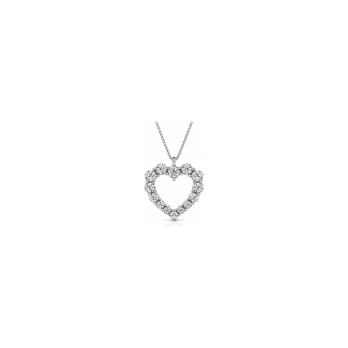 Ciondolo Cuore Miracle con Diamanti Naturali Oro Bianco 18kt AuriA
