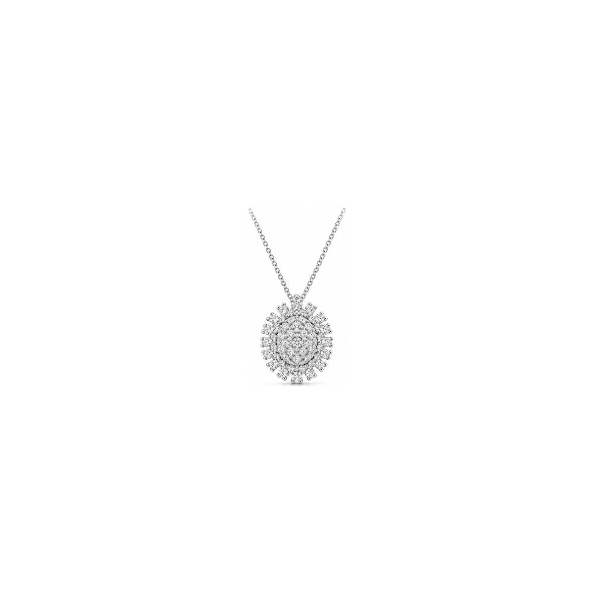 Ciondolo Soffione con Diamanti Naturali Oro Bianco 18kt AuriA