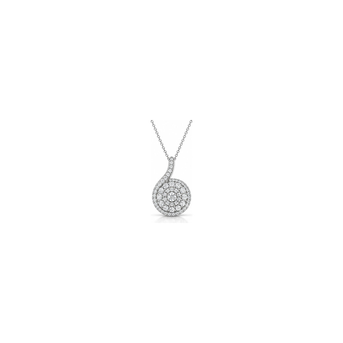 Ciondolo Snail con Diamanti Naturali Oro Bianco 18kt AuriA